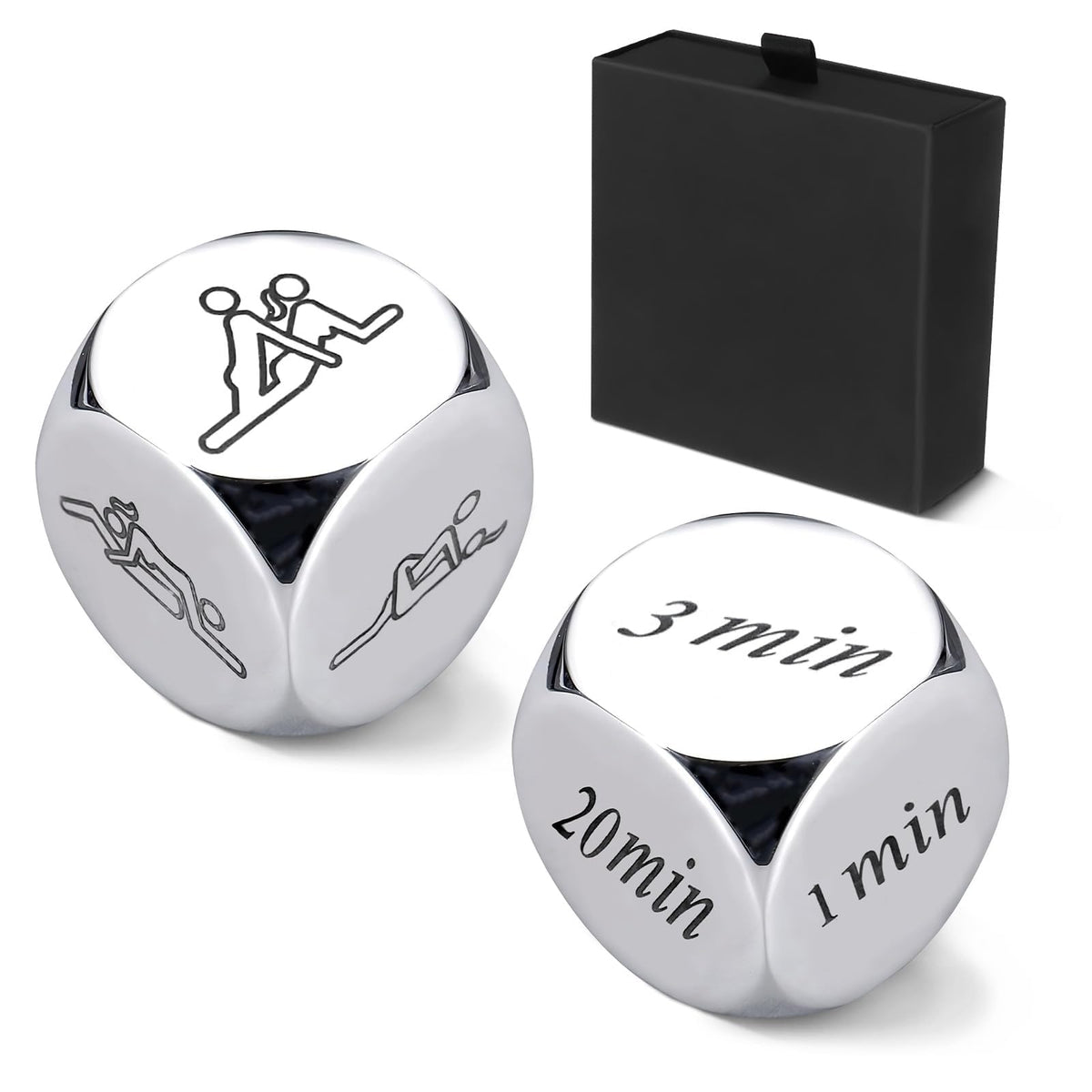 Kykake dating dice close-up with smooth edges for durable date-night fun.