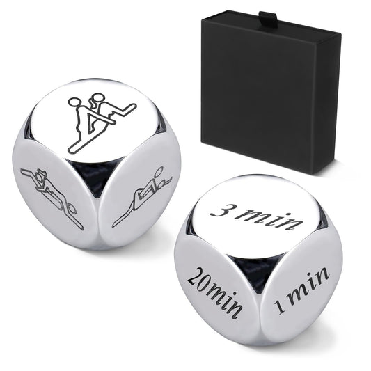 Kykake dating dice close-up with smooth edges for durable date-night fun.