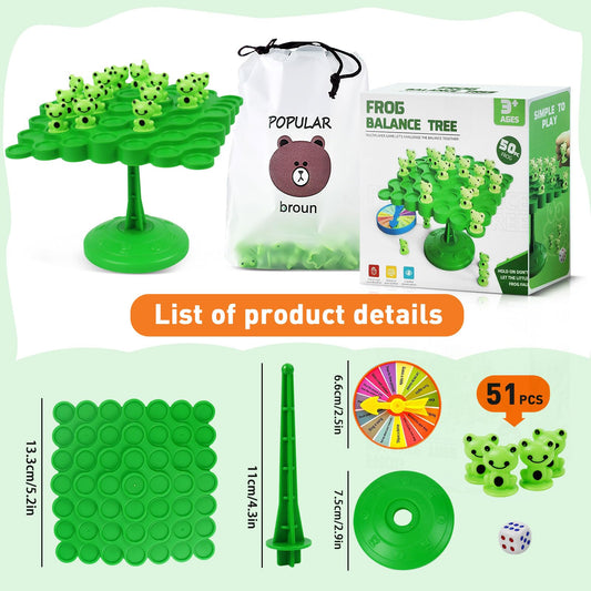 kykake Frog Balance 50 frogs, colorful pieces to boost counting and fine motor skills.