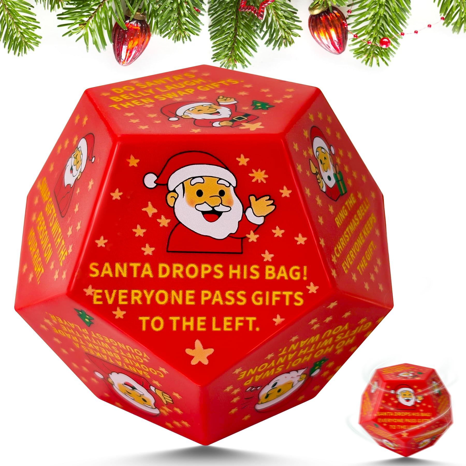 kykake gift exchange dice in hand demonstrating easy gameplay