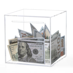 Kypeeka clear piggy bank 4.72 inches with visible savings growth.