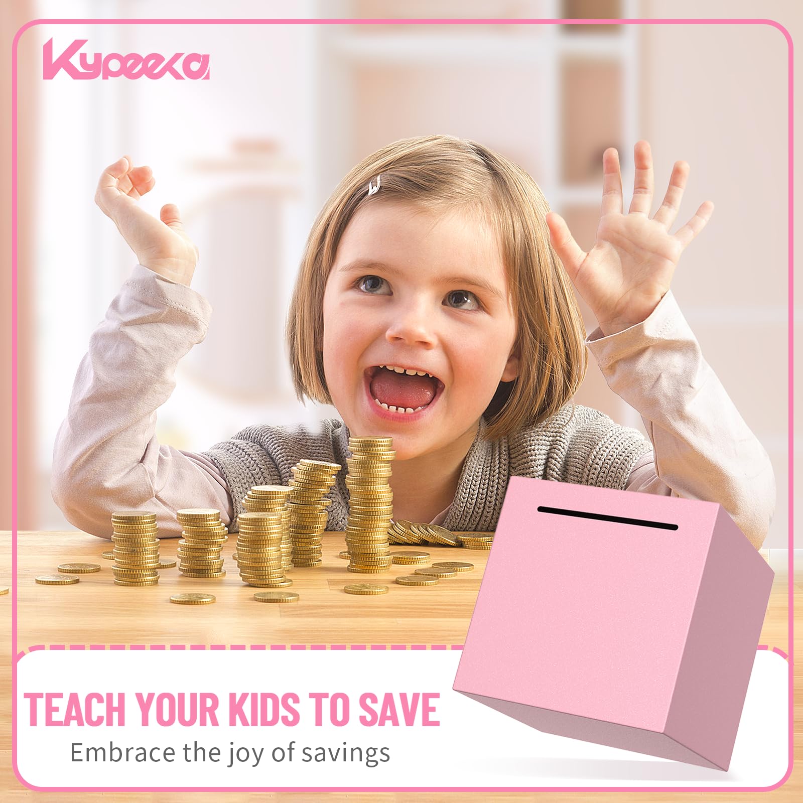 Kypeeka piggy bank placed as decorative room accent.