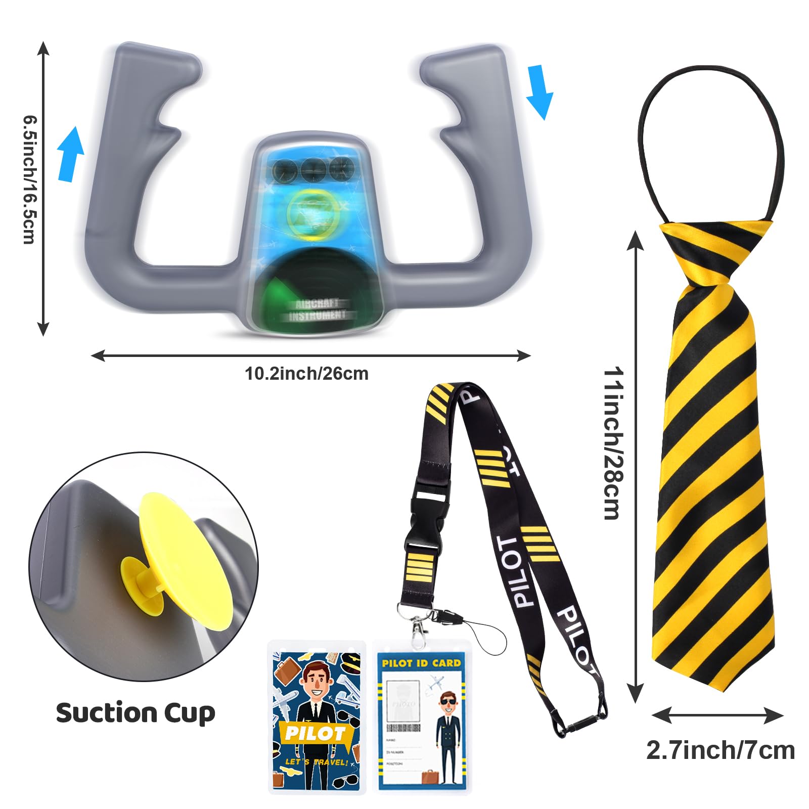 Kyson pilot ID card with lanyard for realistic role play