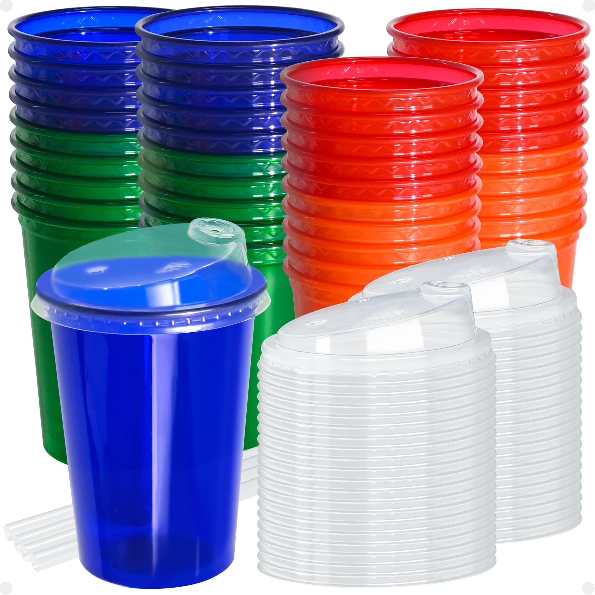 L LIKED 12oz kids sippy cups with red lid and straw, easy grip for small hands.