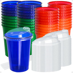 L LIKED 12oz kids sippy cups with red lid and straw, easy grip for small hands.