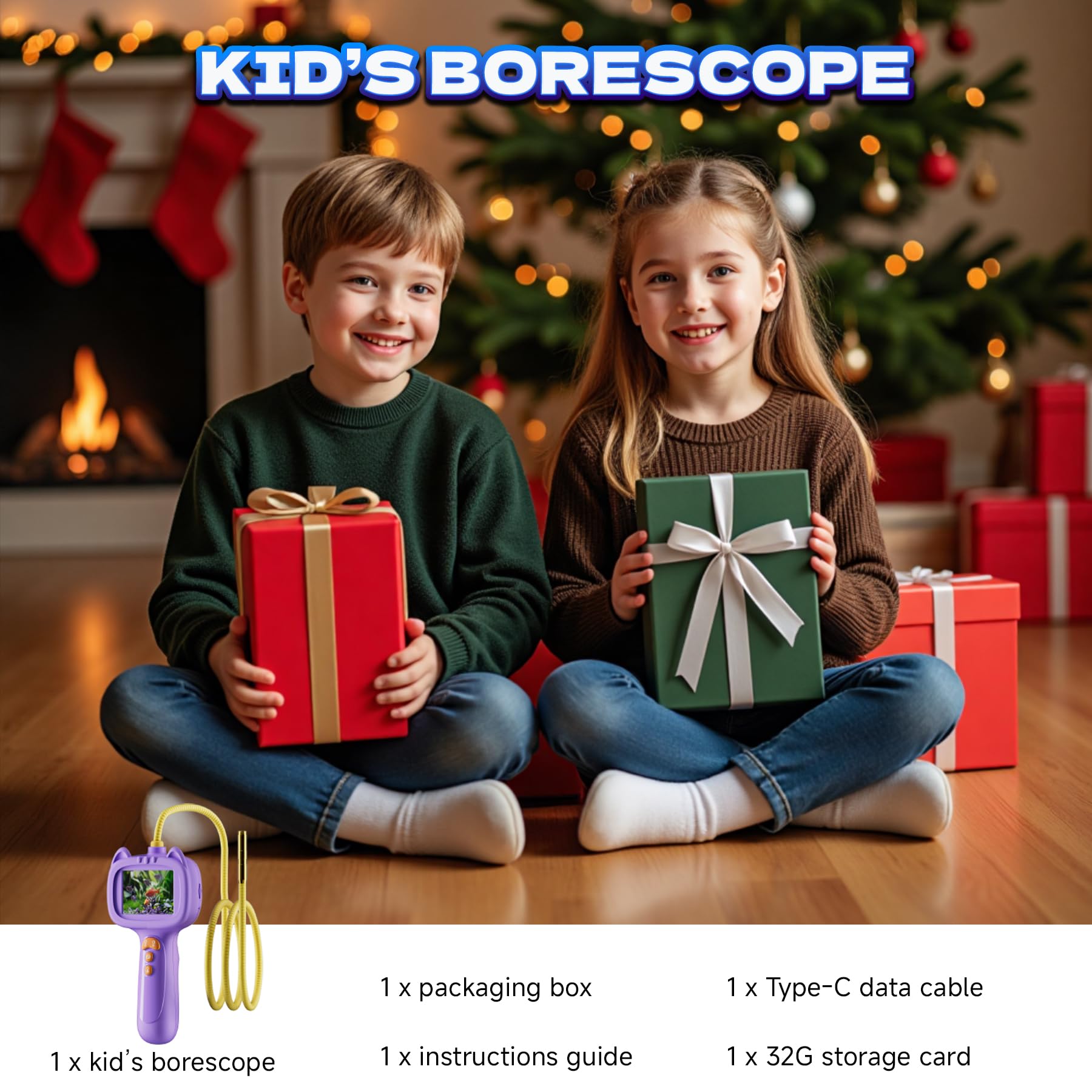 laaguu child exploring outdoors with the borescope kit for learning