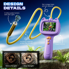 laaguu IP67 waterproof lens with 1 meter snake cable for land and water