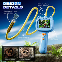 Laaguu IP67 waterproof lens and snake cable for land and water use.