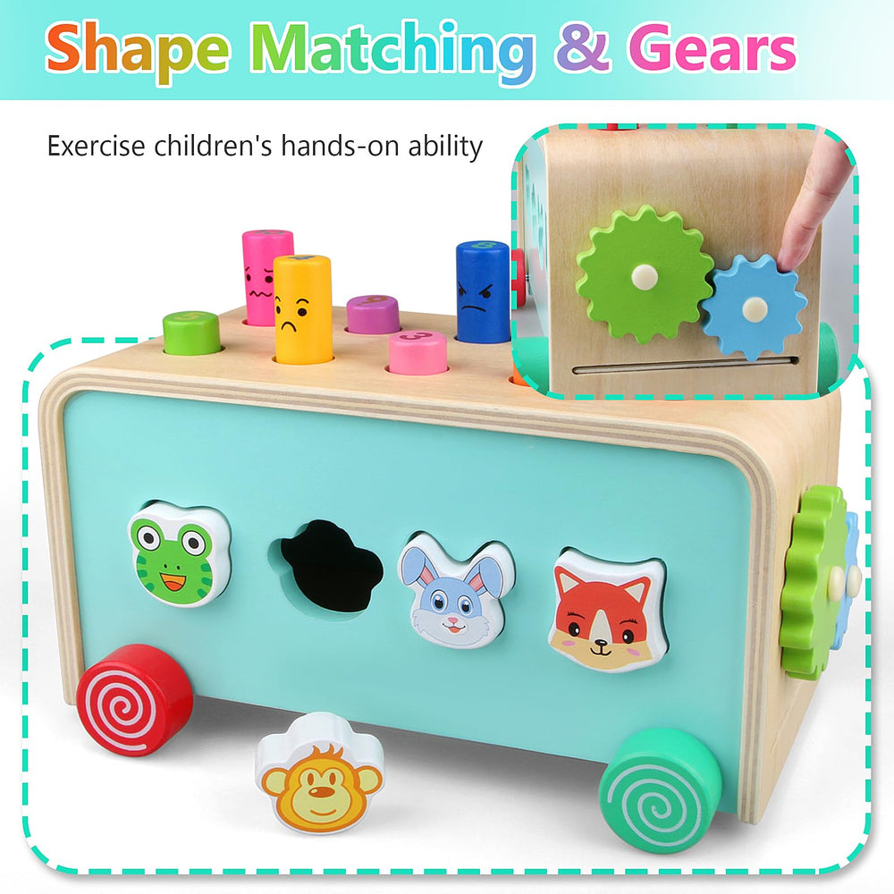 LAAVII Montessori Hammer Pounding Toy compact and travel ready for on the go learning
