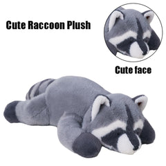 Labauxite raccoon plush on bedroom shelf as cute decor