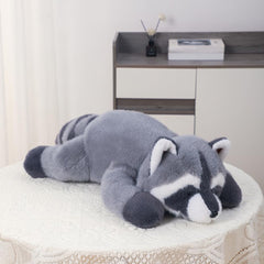 Labauxite raccoon plush hugging pose for comfort and play
