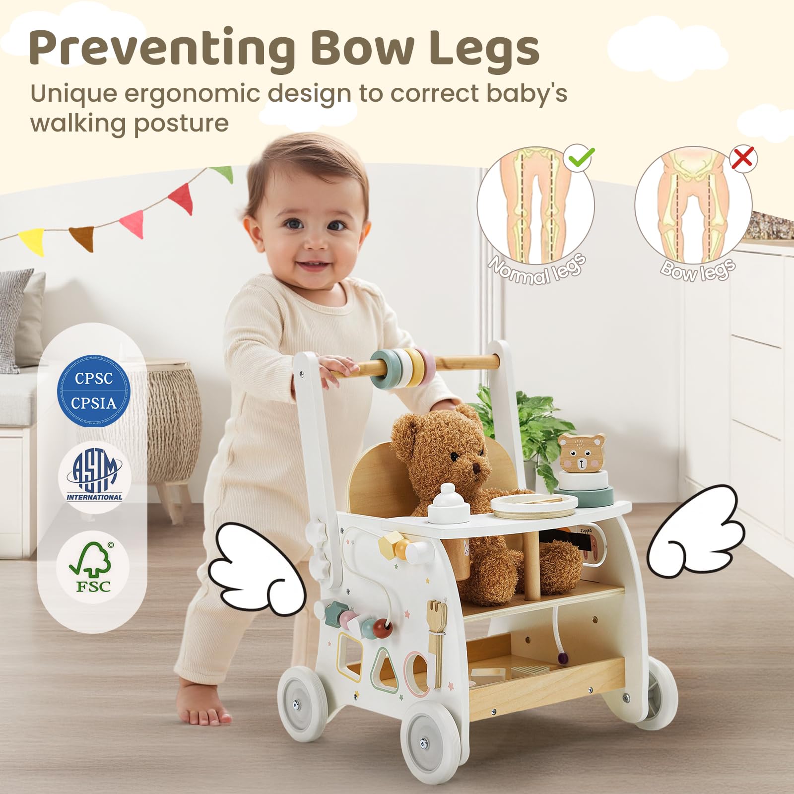 Labebe adjustable speed rubber wheels ensure smooth quiet rolling