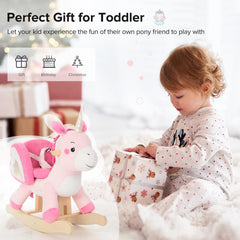 Labebe unicorn rocker wooden structure highlighting sturdy craftsmanship