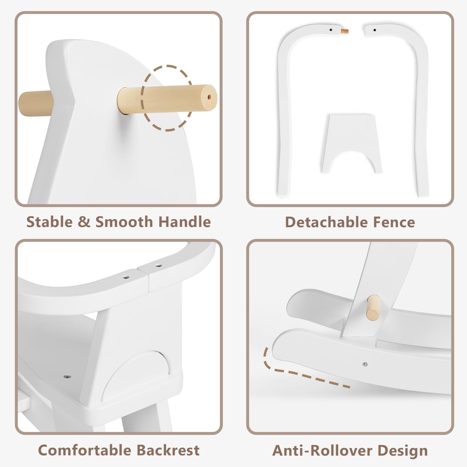 Labebe indoor-outdoor rocking horse for versatile family play.