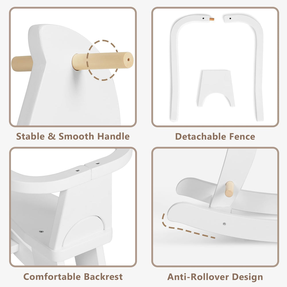 Labebe indoor-outdoor rocking horse for versatile family play.