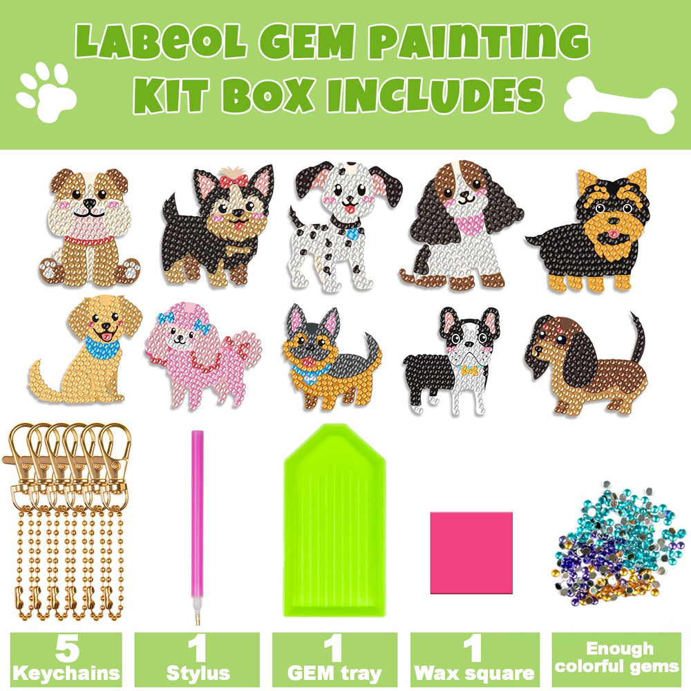 Labeol Puppy Diamond Keychain Giraffe kit enhances focus for kids