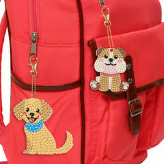 Labeol Puppy Diamond Keychain Panda kit brightens school bag charms