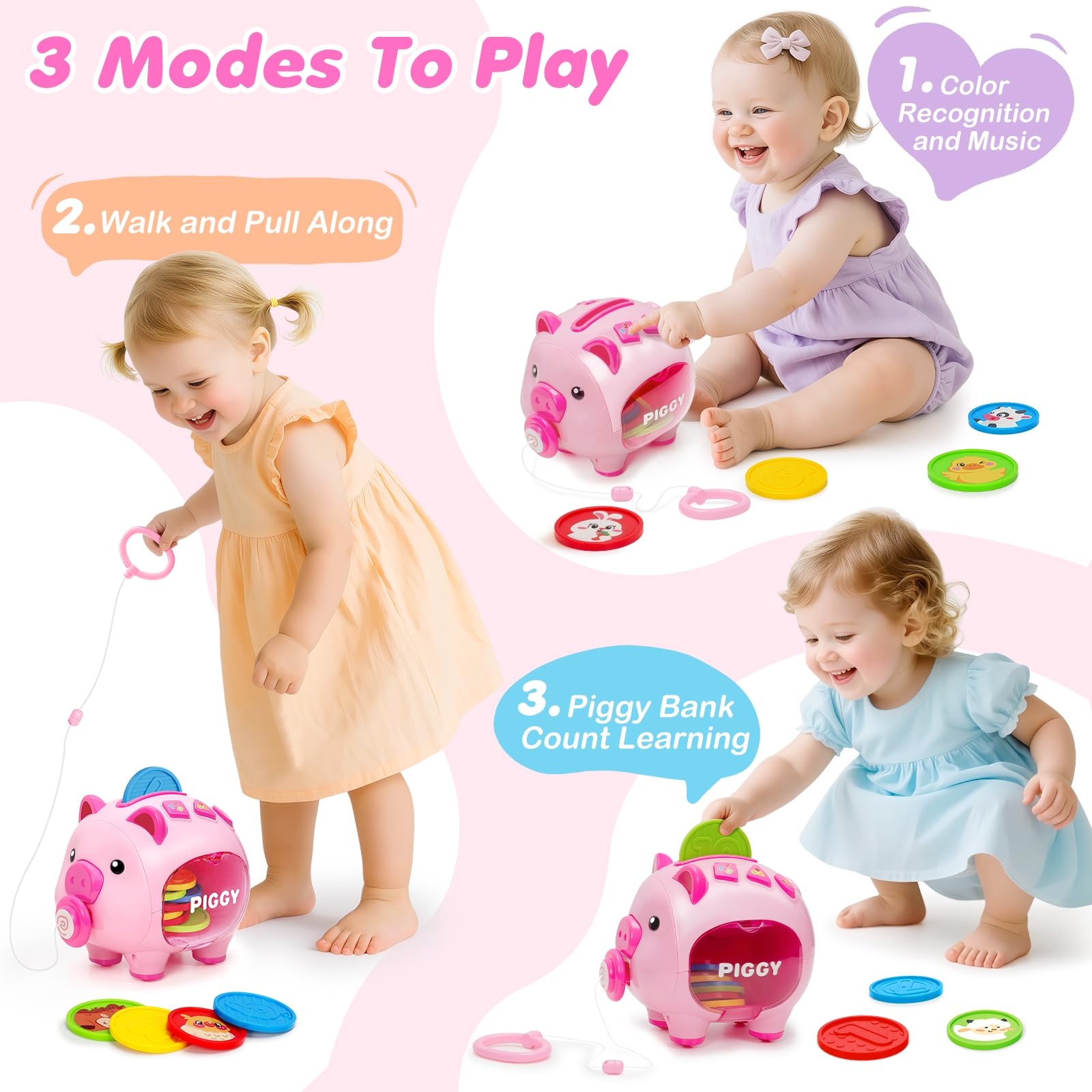 LACCHOUFEE all-in-one toy stores coins for easy carry and storage