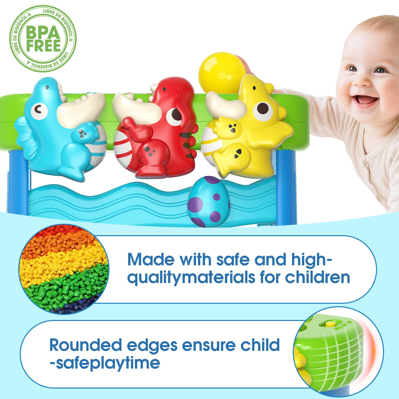 LACCHOUFEE Feeding The Dinosaur adjustable volume control for safe play