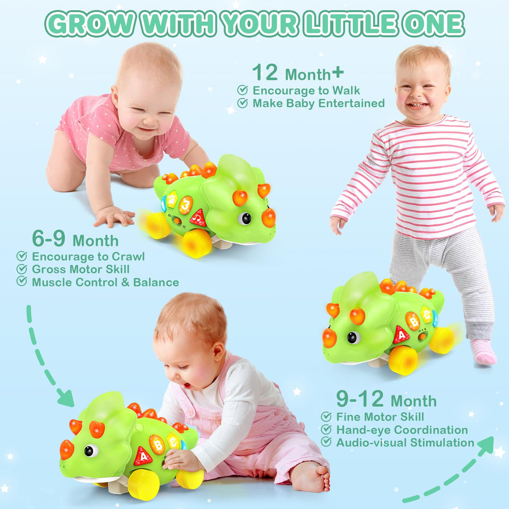 LACCHOUFEE toy features obstacle sensors and auto-direction for safe crawling