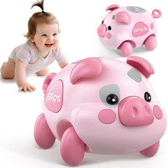 LACCHOUFEE Piggy Toy with face lights engages baby during playtime.