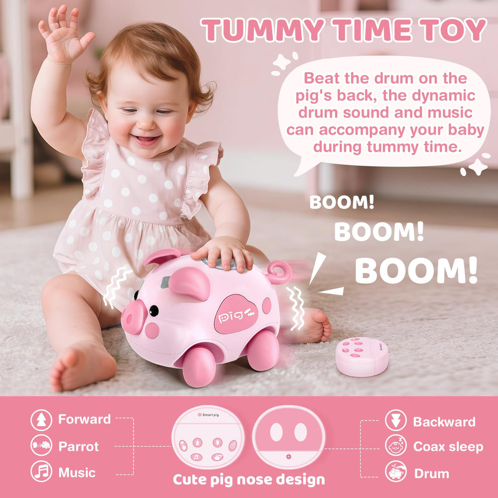 LACCHOUFEE Piggy Toy remote activation supports responsive play sessions.