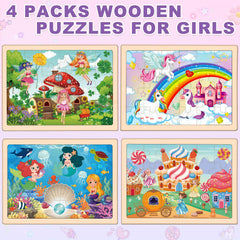 LACCHOUFEE smooth-edge wooden puzzles ensure safe play for kids.