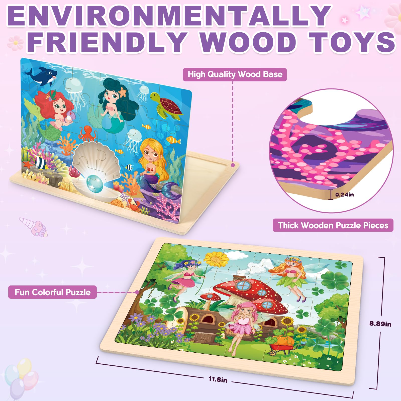 LACCHOUFEE toddler princess puzzles promote creative thinking and problem solving.
