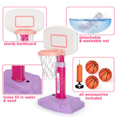 Three inflatable mini balls included for solo practice or family play.