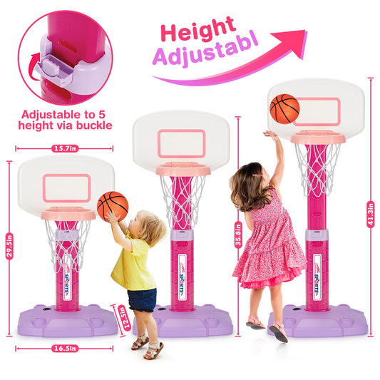 Stable base with water or sand weighting for wobble-free toddler use.