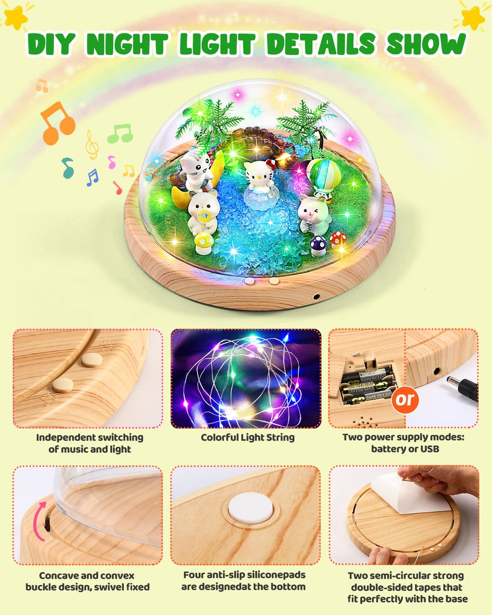 Laclun independent light and music switches