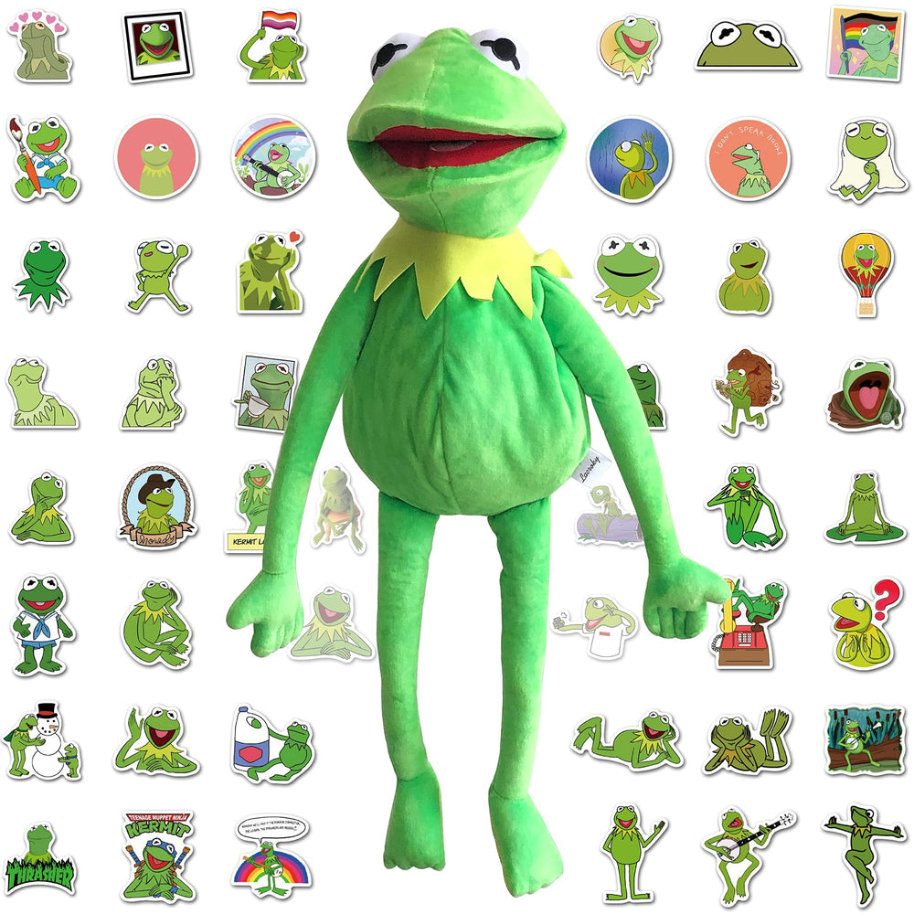 Lacroky Kermit puppet crystal-soft fabric for skin-friendly comfort.
