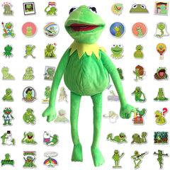 Lacroky Kermit puppet crystal-soft fabric for skin-friendly comfort.