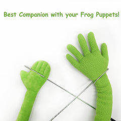 Lacroky Kermit puppet face embroidery detail for lasting charm.