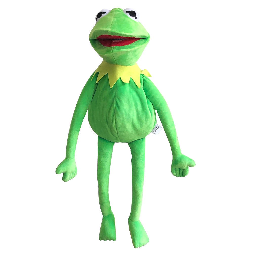 Lacroky Kermit hand puppet with movable mouth for expressive play and storytelling.