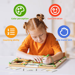 LADFAR Magnetic Maze Color Number Match—enhances early math through color and number matching