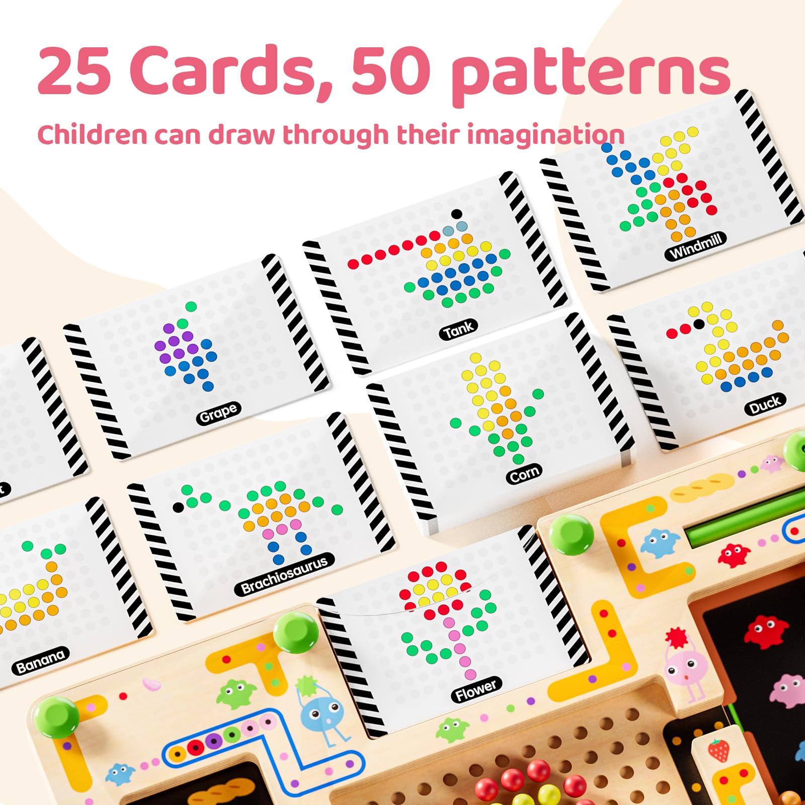 LADFAR Magnetic Maze Letter Board—assists early literacy during preschool learning