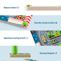 LADFAR Magnetic Maze wooden puzzle elements offer durable, screen-free play.