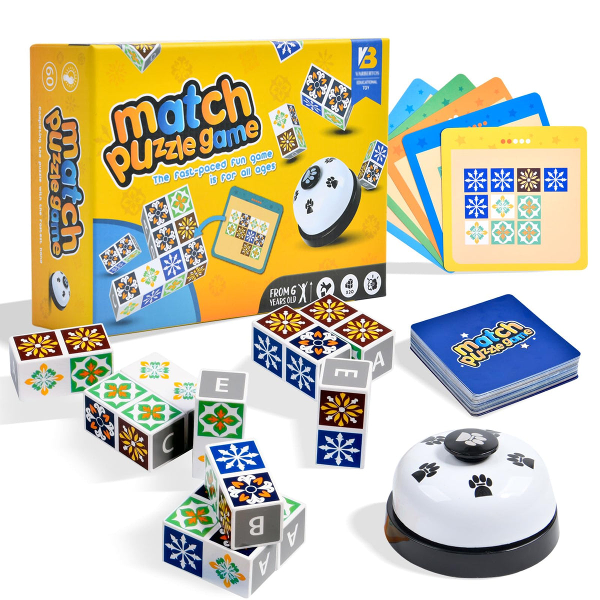 LADVATKIN wooden match puzzle game close-up showing tactile blocks for focus and bonding