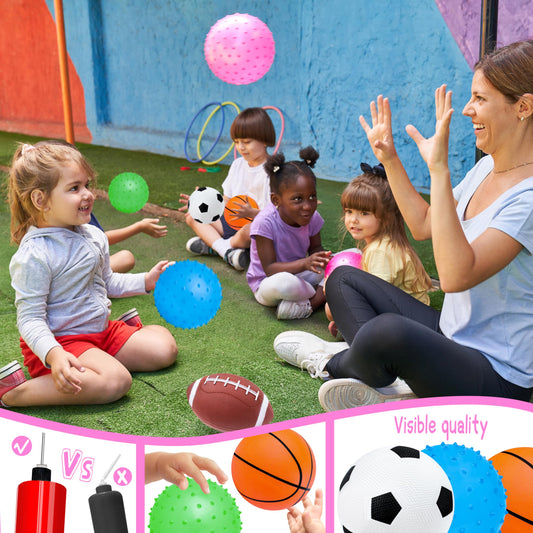 Ladwon Kids Ball soccer ball: gentle grip for small hands during outdoor play.