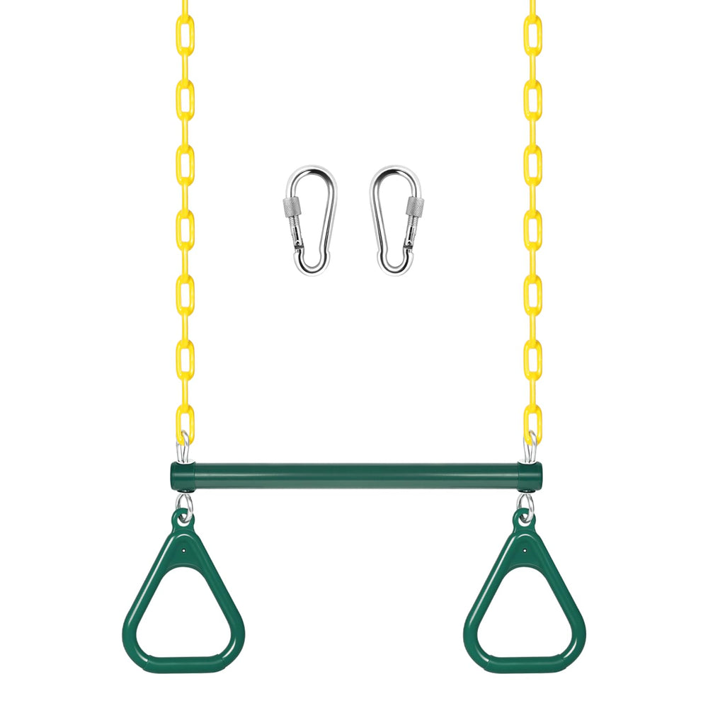LadyRosian gym rings trapeze bar 16-inch installation ready.