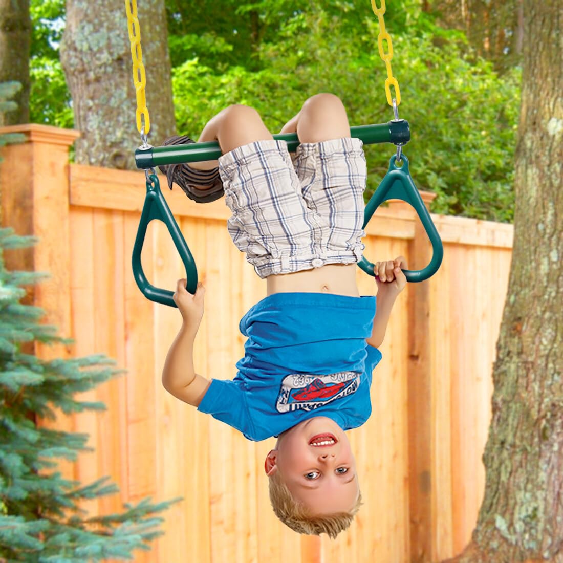 LadyRosian kids and adults enjoy safe swinging moments.