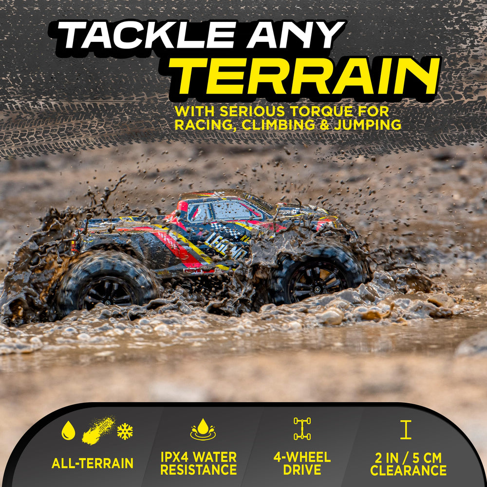 LAEGENDARY RC Car dual batteries extend playtime between charges.
