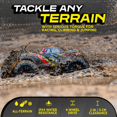 LAEGENDARY RC Car dual batteries extend playtime between charges.