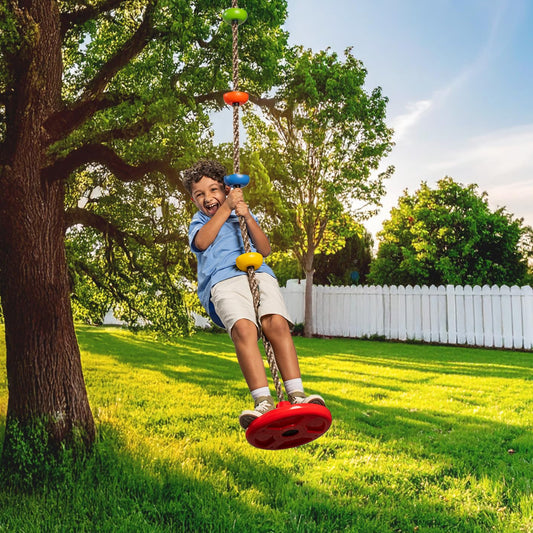 LÆGENDARY Tree Swing circular rubber disk focus for kids.