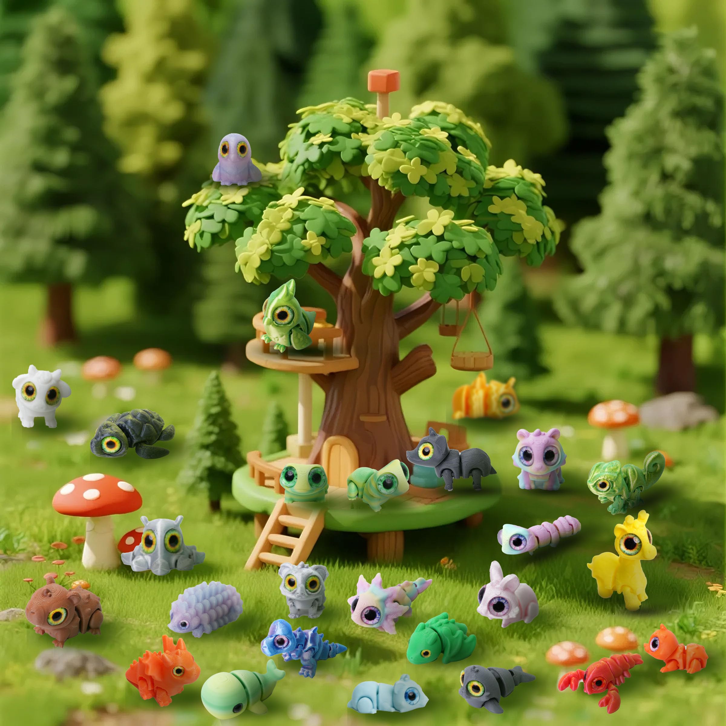 Laehovr desk pets articulated figures to brighten desks and support calm, focused work.