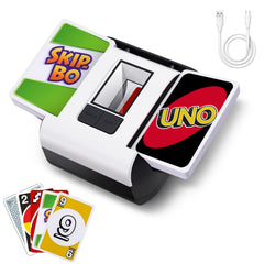 LAETENIN two-deck shuffler front view for fast, hands-free home gaming.