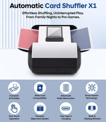 LAETENIN shuffler control panel with Auto/Manual modes for flexible play.