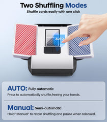 LAETENIN shuffler battery power enables extended sessions.