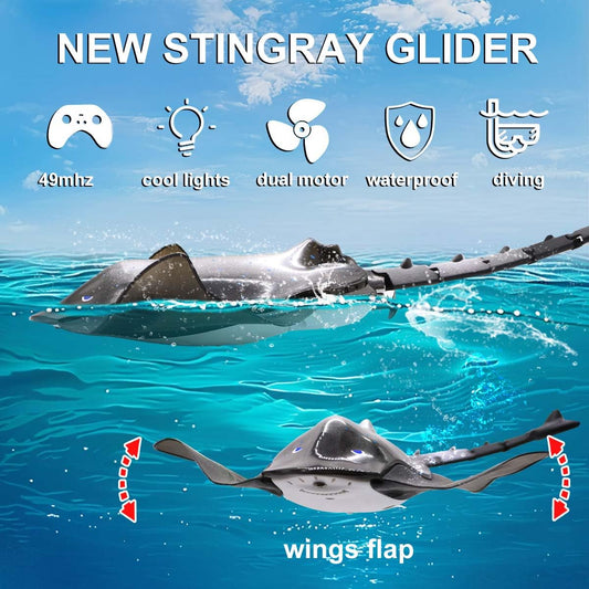 LAFALA manta ray dives up to 60 cm, adding depth to pool play.